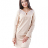 NL 047 Ночная рубашка с длинным рукавом бежевый