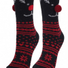 Marilyn ANGORA N39 Теплые носки с помпонами черный/красный