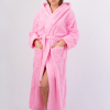 Женский халат с капюшоном Vienetta Secret VS 033 розовый