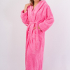 Vienetta Secret VS 033 Женский халат с капюшоном ярко-розовый