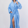Vienetta Secret VS 033 Женский халат с капюшоном голубой