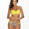 Marko M 558 AURELIA Купальник пуш ап желтый/принт