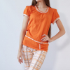 Black Tulip 18 Пижама женская с бриджами оранжевый/молочный