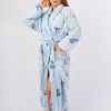 Vienetta Secret Geargette Miss HG 020 Махровый женский халат голубой/принт