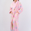 Vienetta Secret VS 034 махровый женский халат розовый/горошек