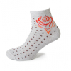 21120 Женские носки с принтом розы серый