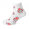 21110 Женские носки с мухоморами белый