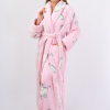 Vienetta Secret VS 031 Домашний теплый халат розовый/принт