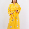 Vienetta Secret VS 031 Домашний теплый халат желтый/принт