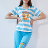 Vienetta Secret VS 21 Пижама футболка/бриджи голубой/полоска