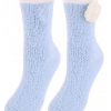 Marilyn COOZY R44 Махровые носки с помпоном сбоку голубой