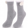 Marilyn COOZY R44 Махровые носки с помпоном сбоку серый