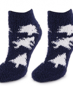 Marilyn COOZY R48 Махровые носки с елками синий