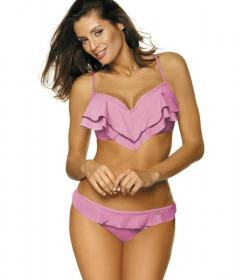 Marko M 469 MATYLDA Купальник з рюшами на бюстгальтері рожевий (rododendro)