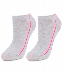 Marilyn FORTE 52 Жіночі шкарпетки з подвійною смужкою меланжевий/рожевий/яскраво-рожевий