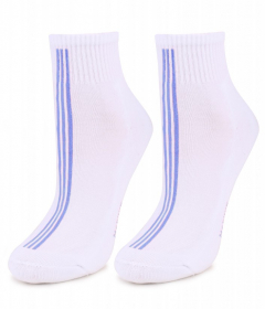 Marilyn FORTE 57 бавовняні шкарпетки з махровою стопою білий/синій