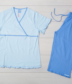 Vienetta Secret VS 04 Женская пижама футболка и бриджи голубой