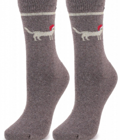 Marilyn ANGORA N31 Теплі шкарпетки з вовною коричневий