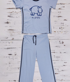 Muzzy M 03 Пижама из хлопка футболка/капри голубой