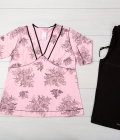 Vienetta Secret VS 05 Пижама для беременных розовый/черный