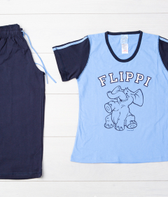 Vienetta Secret VS 01 Пижама футболка и бриджи голубой