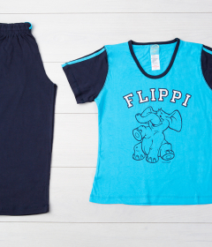 Vienetta Secret VS 01 Пижама футболка и бриджи голубой