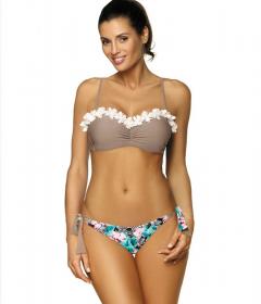 Marko M 452 CLAUDIA Купальник с объемными цветами бледно-коричневый