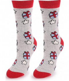 Marilyn ANGORA R28 Ангоровые женские носки серый