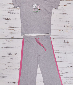 Muzzy M 04 Пижама футболка/капри серый