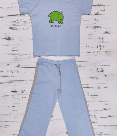 Muzzy M 04 Пижама футболка/капри голубой