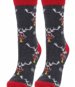 Marilyn ANGORA N37 Теплые носки с принтом темно-серый