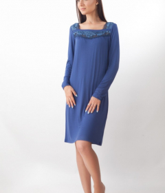 NL 032 Ночная рубашка из вискозы синий