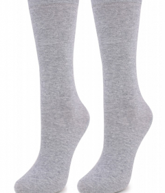 Marilyn FORTE 58 LONG Бавовняні подовжені жіночі шкарпетки світло-сірий/меланжевий