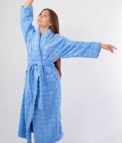 Vienetta Secret Geargette Miss HG 020 Махровый женский халат голубой