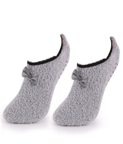 Marilyn COOZY R47 махровые балетки с бантиком серый