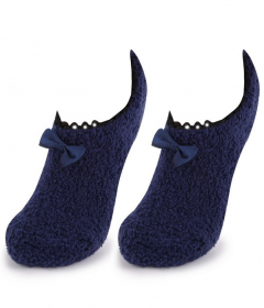 Marilyn COOZY R47 махровые балетки с бантиком синий