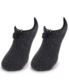 Marilyn COOZY R47 махрові балетки з бантиком темно-сірий