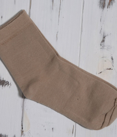 ШЛ 001 Носки женские хлопковые бежевый