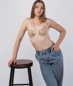Black Tulip 014 Бюстгальтер бежевий