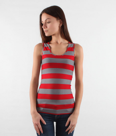 ML 050 Майка з віскози червоний/сірий