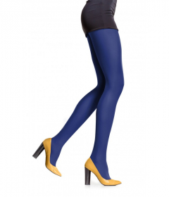 Attractive WOMAN POLAR PLUSH TIGHTS Плотные цветные колготки с флисом синий