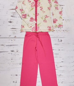 Vienetta Secret VS 70 Хлопковая пижама футболка/бриджи молочный/малиновый