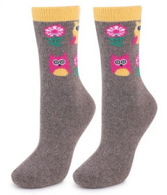 Marilyn ANGORA L36 Жіночі шкарпетки з ангорою коричневий/жовтий