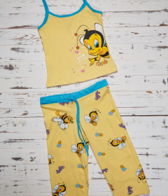 Vienetta Secret VS 26 Пижама майка и капри желтый/голубой