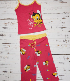 Vienetta Secret VS 26 Пижама майка и капри красный/желтый