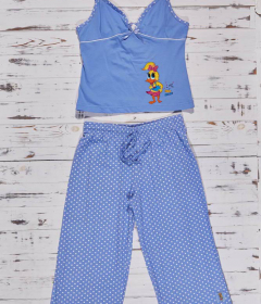 Vienetta Secret VS 26 Пижама майка и капри голубой