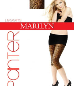 Marilyn LEGGINSY PANTER SHORT короткие леопардовые лосины