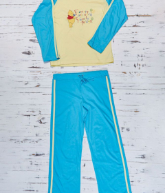 Muzzy M 06 Хлопковая пижама кофта/штаны желтый/голубой