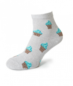 21124 Жіночі шкарпетки з принтом сірий