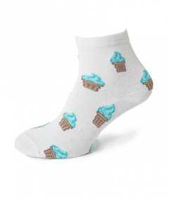 21124 Женские носки с принтом белый